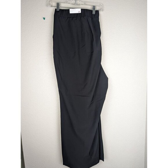 Lane Bryant Wide Leg On The Go Mid Rise Draped Trouser Pants Black Size … - Picture 5 of 12